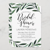 Aquarell Bridal Dusche Einladung (Vorne/Hinten)