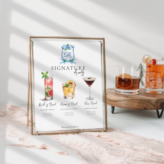 Aquarell | Bride & Groom Signature Drink Poster