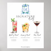 Aquarell | Bride & Groom Signature Drink Poster (Vorne)