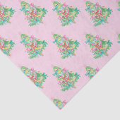 Aquarell Bright Colors Coquette Weihnachtsbaum Seidenpapier (Ausschnitt)