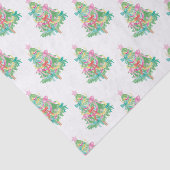 Aquarell Bright Colors Coquette Weihnachtsbaum Seidenpapier (Ausschnitt)