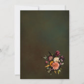 Aquarell Brillante Blume Gold Bridal Einladung (Rückseite)