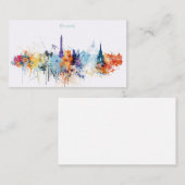 Aquarell Brüssel Visitenkarte (Vorne/Hinten)