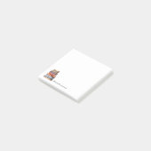 Aquarell Buchstapel Personalisiert Post-it Klebezettel (angewinkelt)