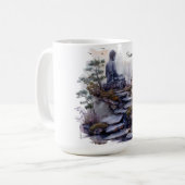 Aquarell Buddha Friedliche Tasse (Vorderseite Links)