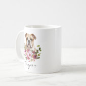 Aquarell-Bulldogge Kaffeetasse (Vorderseite Links)