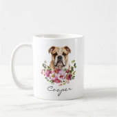 Aquarell-Bulldogge Kaffeetasse (Links)