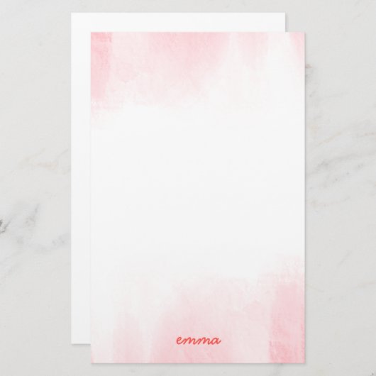 Aquarell-Bündel Briefpapier (Vorne/Hinten)