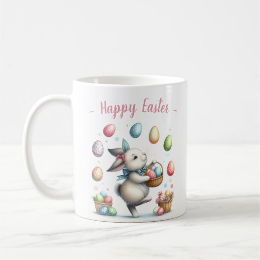 Aquarell Bunny Easter Egg - Pastete Frühling Kaffeetasse (Links)