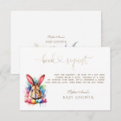 Aquarell Bunny Eggs Wildblumen Bücher für Baby Begleitkarte (Vorne/Hinten)