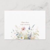 Aquarell Bunny Eggs Wildblumen Bücher für Baby Begleitkarte (Rückseite)