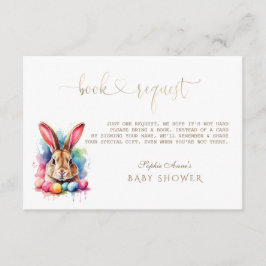 Aquarell Bunny Eggs Wildblumen Bücher für Baby Begleitkarte