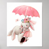 Aquarell Bunny Princess | Bunny Wall Print Poster (Vorne)