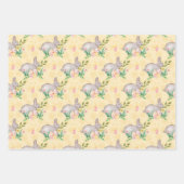 Aquarell Bunny Spring Vintag Ostern Geschenkpapier Set (Vorderseite 3)