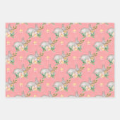 Aquarell Bunny Spring Vintag Ostern Geschenkpapier Set (Vorderseite 2)