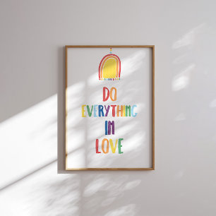 Aquarell bunt Alles in Liebe Poster machen