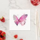 Aquarell Butterfly Babydusche Personalisiert Serviette (Beispiel)