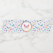 Aquarell Butterfly Babydusche Wasserflaschenetikett (Einzelnes Label)