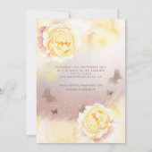 Aquarell Butterfly Blütenpeony, süß 16 Einladung (Rückseite)