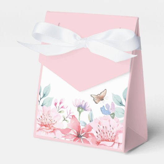 Aquarell Butterfly Gefälligkeitsbox für Babydusche Geschenkschachtel (Vorderseite)