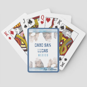 Aquarell Cabo San Lucas Mexico Tor Vintage Spielkarten