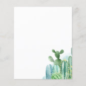 Aquarell Cacti Abschluss 2025 Party Einladung (Rückseite)