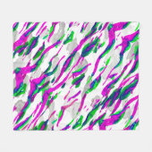 Aquarell Camouflage Design. Abstrakt Safari Tile Fleecedecke (Vorderseite (Horizontal))