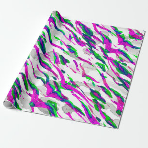 Aquarell Camouflage Design. Abstrakt Safari Tile Geschenkpapier