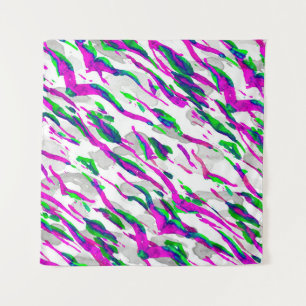 Aquarell Camouflage Design. Abstrakt Safari Tile Wandteppich