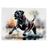 Aquarell Cane Corso Hund Große Geschenktüte (Rückseite)