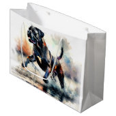 Aquarell Cane Corso Hund Große Geschenktüte (Vorderseite Schrägansicht)