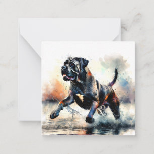 Aquarell Cane Corso Hund Mitteilungskarte