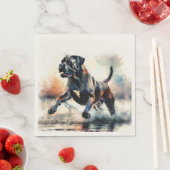 Aquarell Cane Corso Hund Serviette (Beispiel)