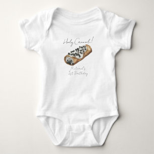 Aquarell Cannoli 1. Geburtstagsfeier Baby Strampler
