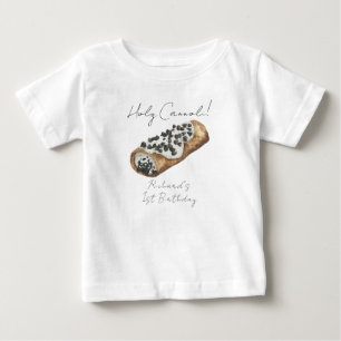 Aquarell Cannoli 1. Geburtstagsfeier Baby T-shirt
