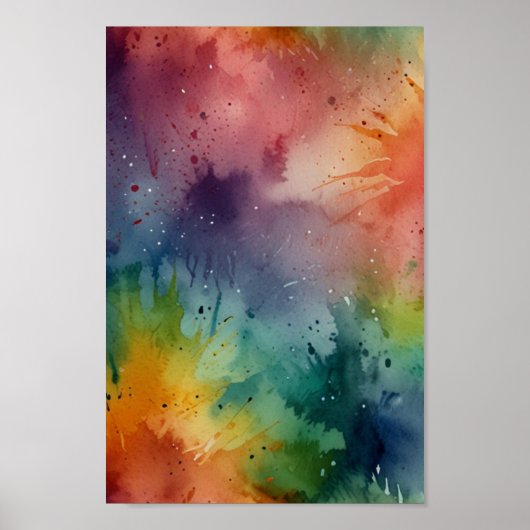 Aquarell Charme Kunst Poster (Vorne)