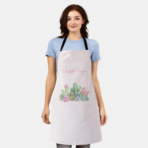 Aquarell Chic Sukkulenten Schürze