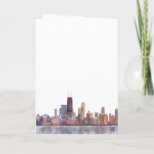 Aquarell Chicago Elegante Hochzeit Programm (Rückseite)