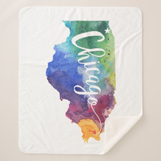 Aquarell Chicago Sherpadecke (Vorderseite)