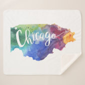 Aquarell Chicago Sherpadecke (Vorderseite (Horizontal))