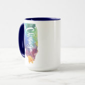 Aquarell Chicago Tasse (Vorderseite Links)