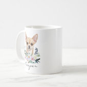 Aquarell Chihuahua Kaffeetasse (Vorderseite Links)