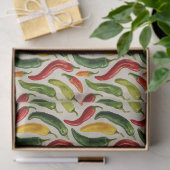 Aquarell-Chili-Schoten-Muster Seidenpapier (Geschenk)