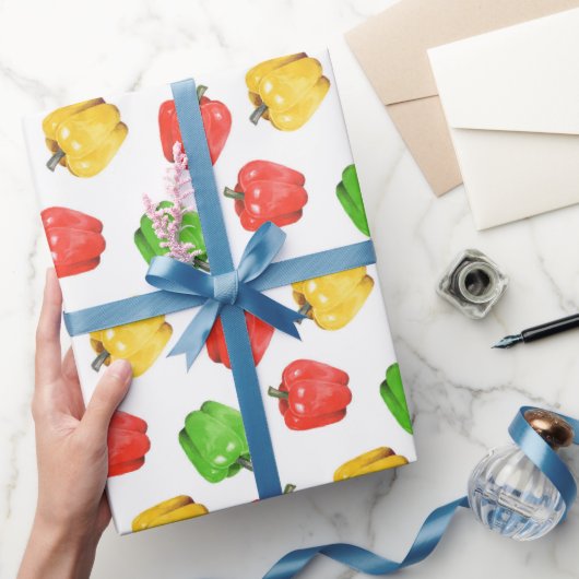 Aquarell-Chilischoten-Muster Geschenkpapier (Schenken)