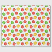 Aquarell-Chilischoten-Muster Geschenkpapier (Flach)