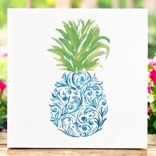 Aquarell-Chinoiserie-Ananas-Preppy-Party Serviette