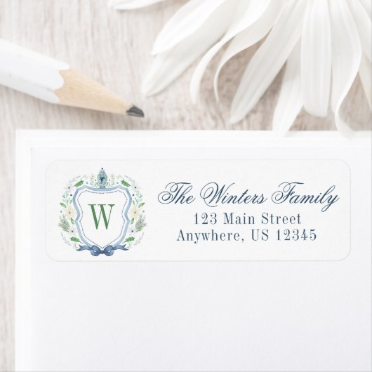 Aquarell Chinoiserie Ginger Jar Monogram Wappen (Insitu)