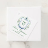 Aquarell Chinoiserie Ginger Jar Monogram Wappen Geschenkanhänger (Beispiel)