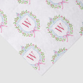 Aquarell Chinoiserie Ginger Jars Monogram Wappen Seidenpapier (Ausschnitt)