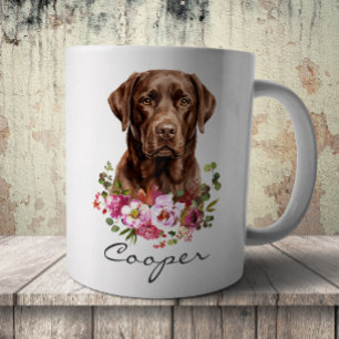 Aquarell Chocolate Labrador Retriever Kaffeetasse